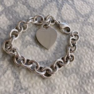 Authentic Tiffany & Co. Silver Heart Bracelet